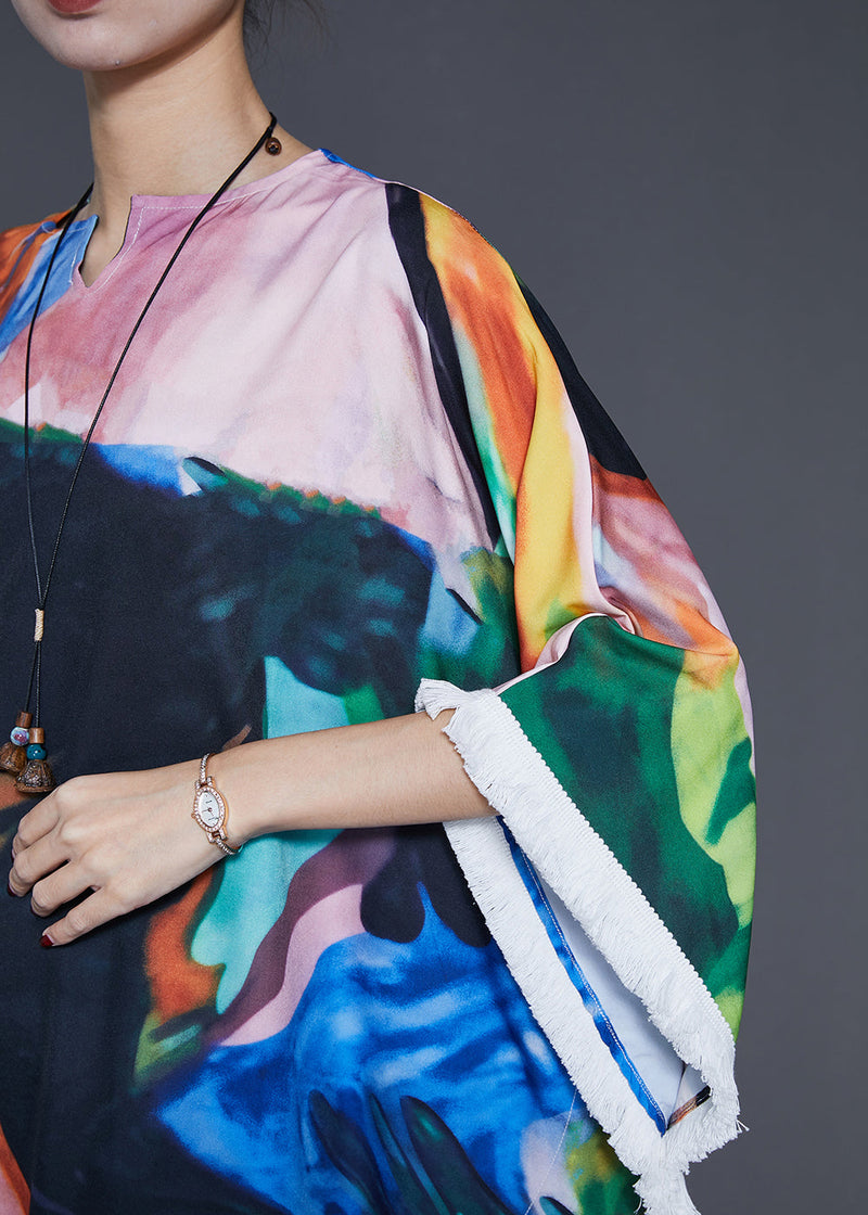 Oversized Tie Dye Cotton Dress Summer