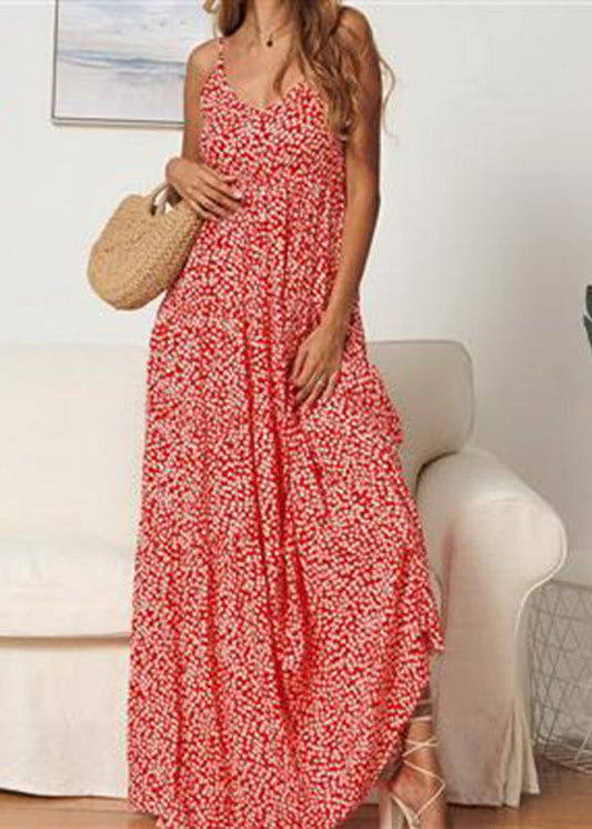 Red Beach Summer Long Dress for Dresses