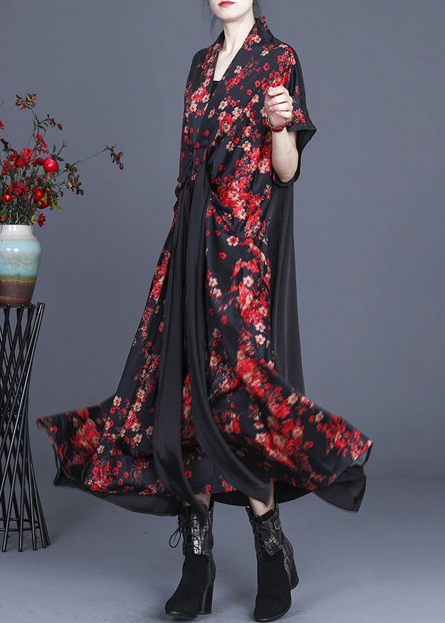 Red Tie Sleeveless Long Dresses Summer