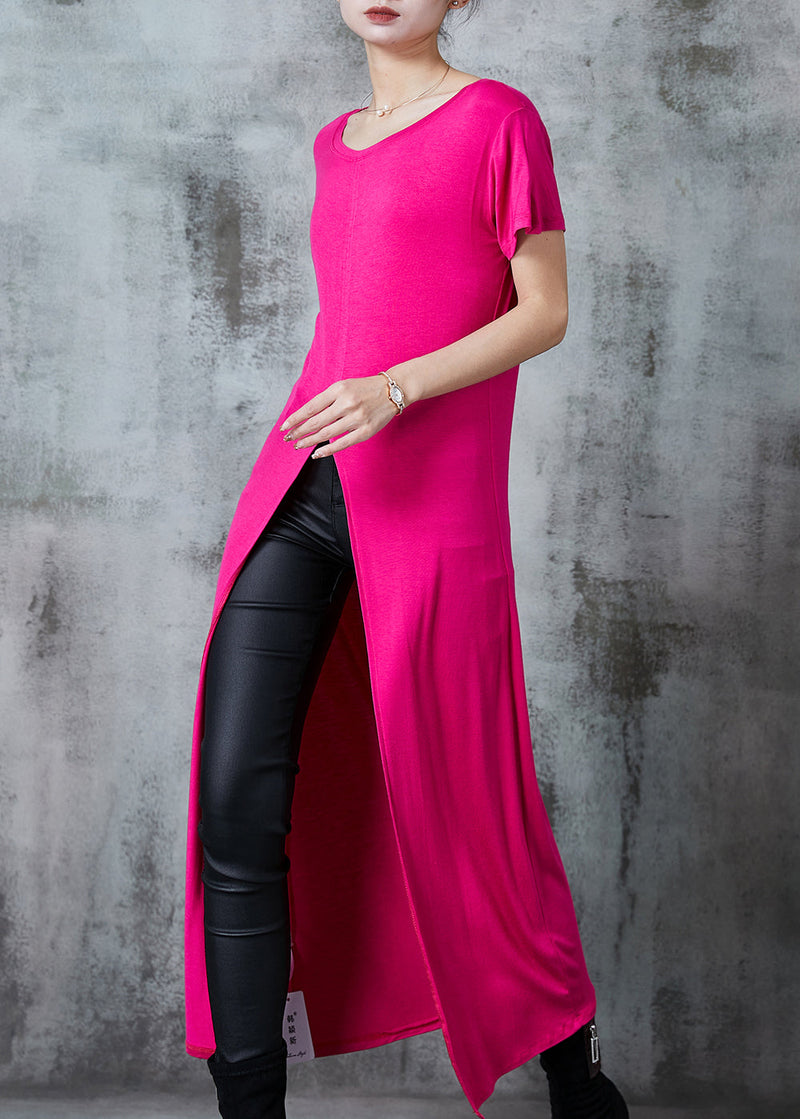 Rose Side Open Cotton Long Dresses Summer
