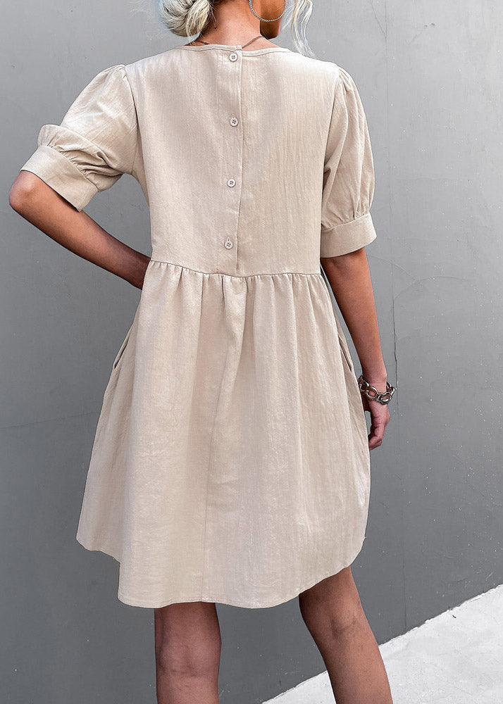 Apricot Patchwork Cozy Maxi Dress Summer