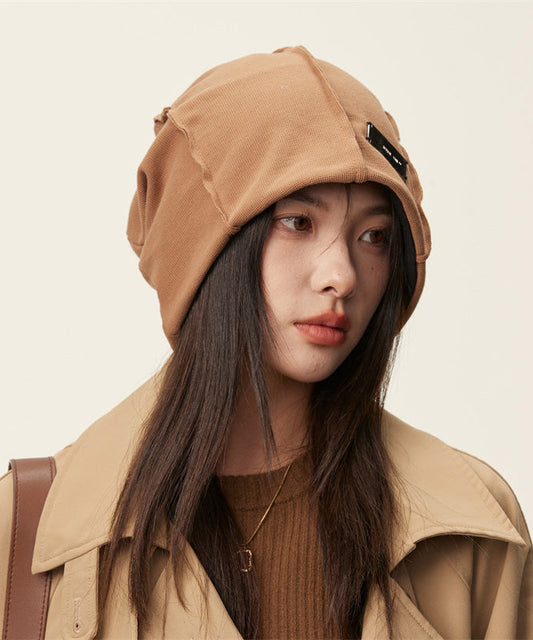 Brown Knitting Cotton Cozy Boonie Hat