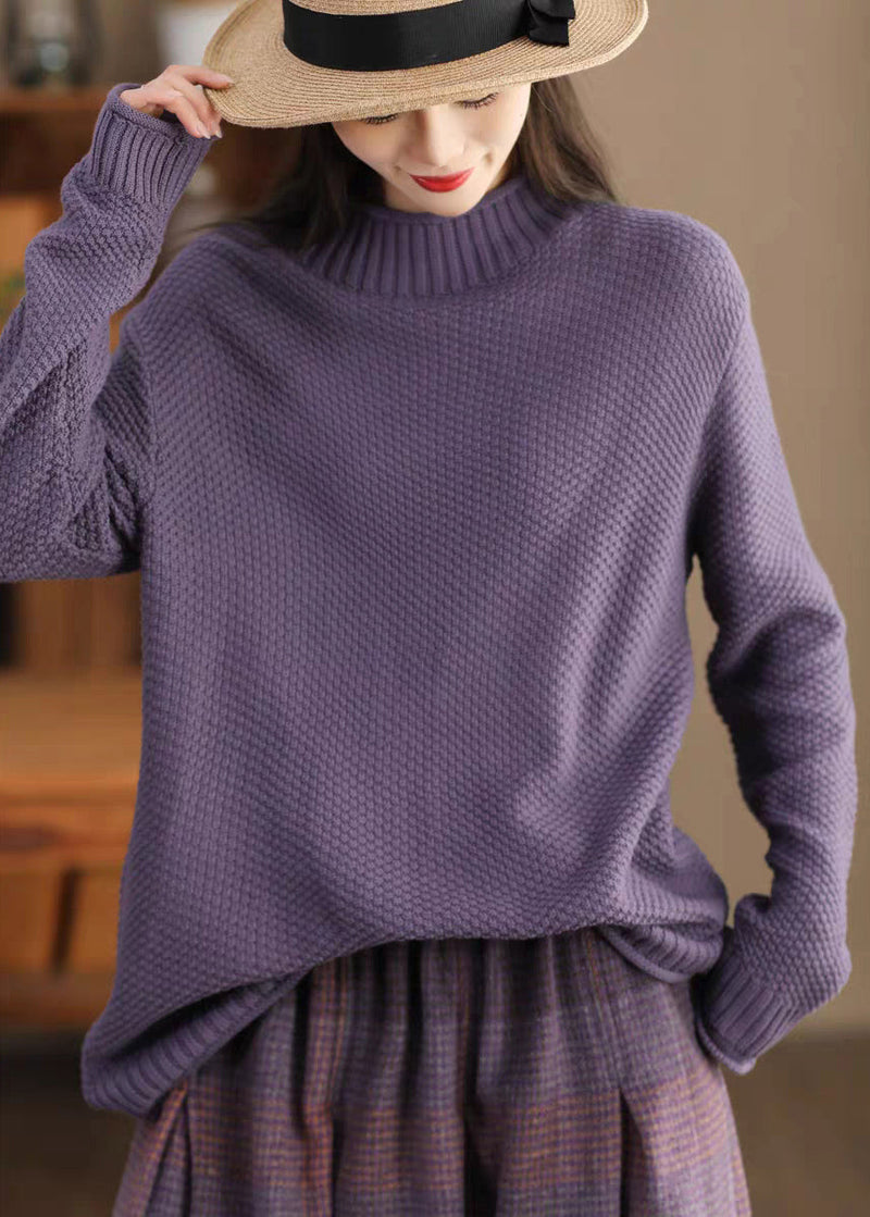 Red Oversized Thick Knit Sweaters Winter