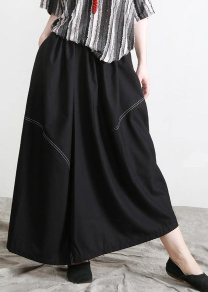 Boutique Black Pockets Asymmetrical Design Summer Skirts