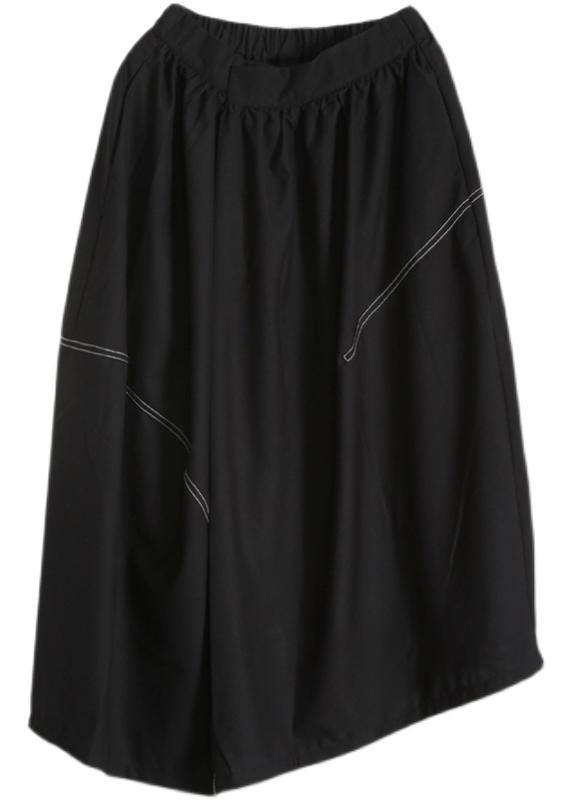Boutique Black Pockets Asymmetrical Design Summer Skirts