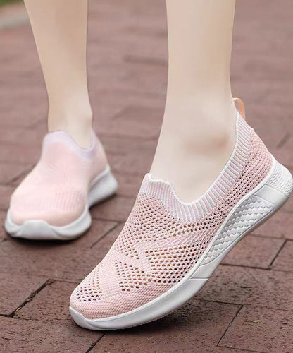 Boutique Flat Shoes for Black Knit Fabric