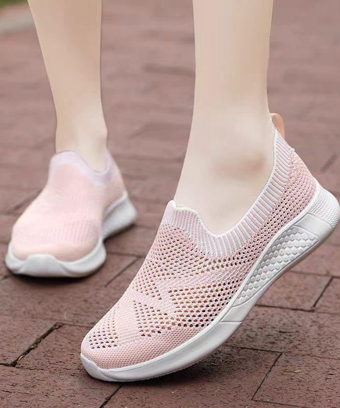 Boutique Flat Shoes for Black Knit Fabric
