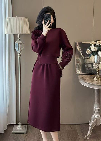 Boutique Mulberry O Neck Cotton Two Piece Set Spring
