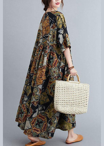 Boutique Print Summer Half Sleeve Dresses