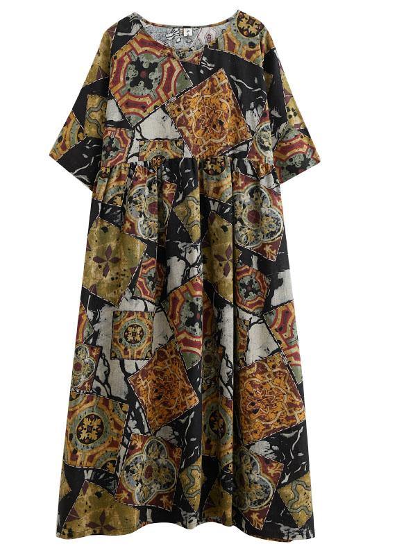 Boutique Print Summer Half Sleeve Dresses