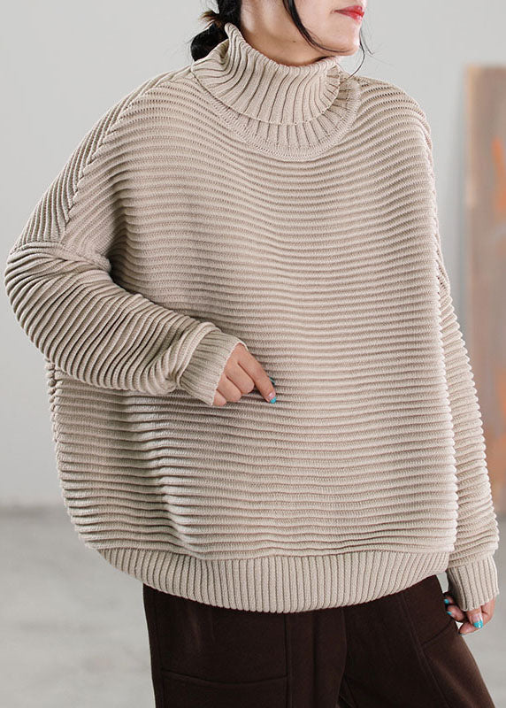 Boutique Yellow Turtle Neck Bat Wing Sleeve Knit Sweaters Winter