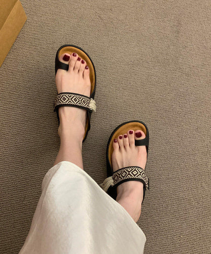 Brown Faux Leather Soft Toed Slippers for Summer