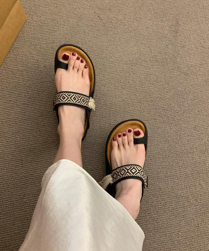 Brown Faux Leather Soft Toed Slippers for Summer