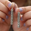 Silver Plated Boho Mandala Earrings