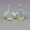 Vintage Light Blue Stone Earrings