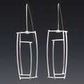 Vintage Silver Hollow Thin Earrings