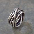 Vintage Silver Plated Layered Ring