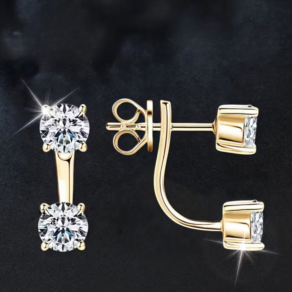 Sparkling Gold Stud Earrings