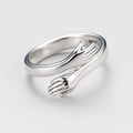 Silver Adjustable Hug Ring