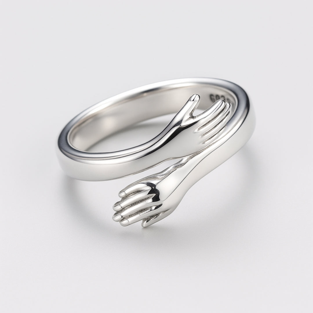 Silver Adjustable Hug Ring