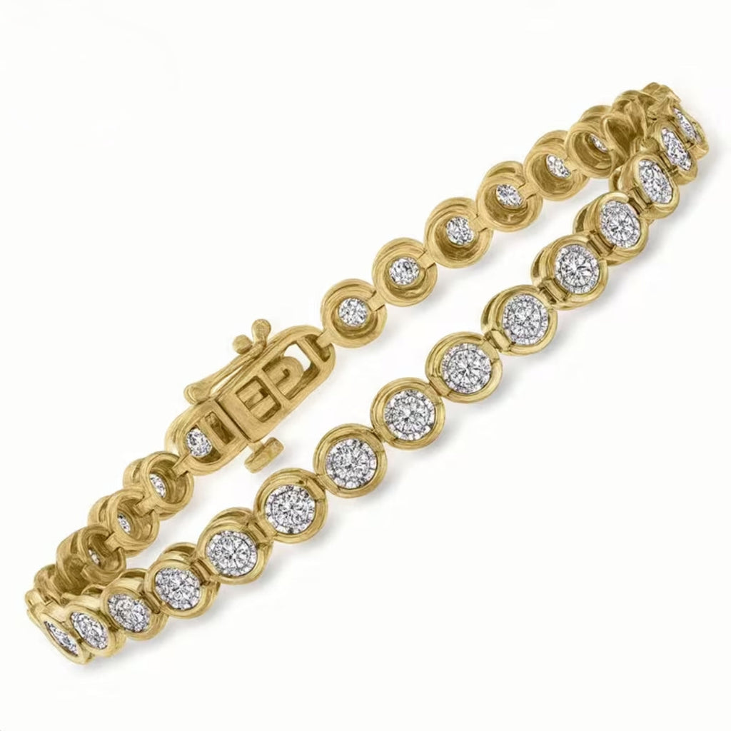Golden Round Crystal Bracelet