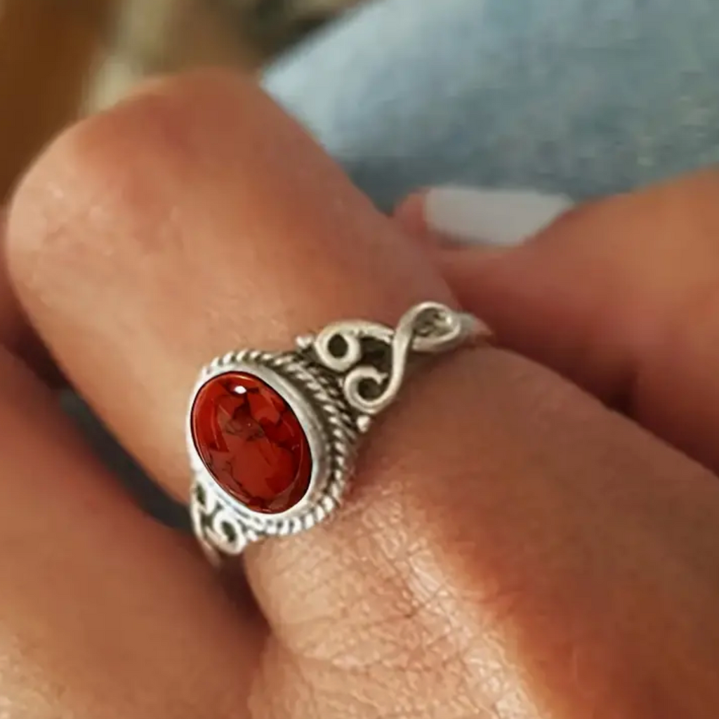 Vintage Inlaid Stone Ring