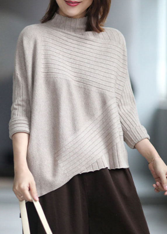 Apricot Turtleneck Fall Sweater