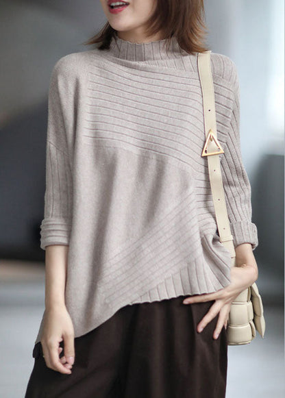 Apricot Turtleneck Fall Sweater