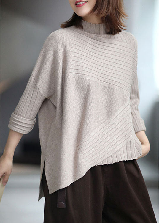 Apricot Turtleneck Fall Sweater