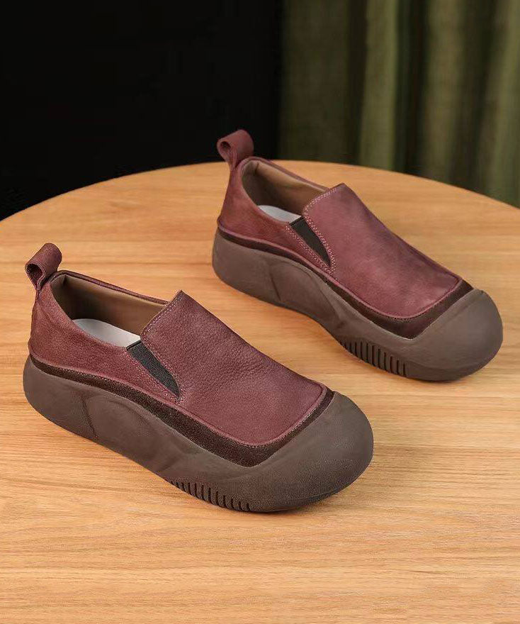 Comfortable Splicing Flat Shoes Black Faux Leather