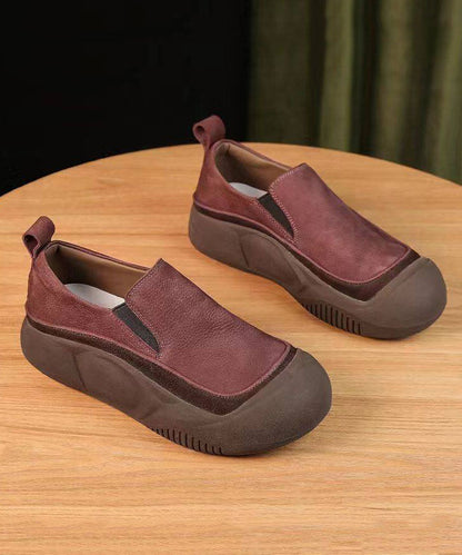 Comfortable Splicing Flat Shoes Black Faux Leather