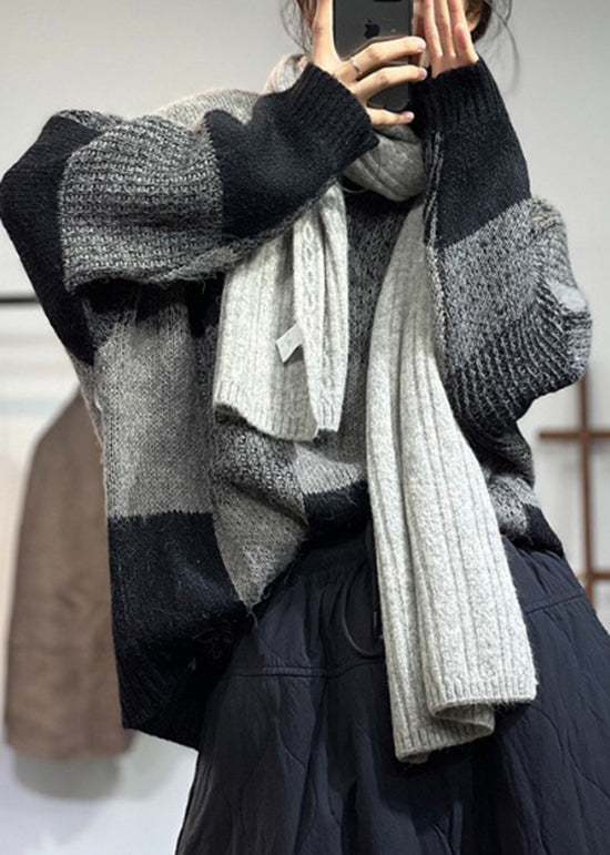 Versatile Green O Neck Thick Knit Sweaters Fall