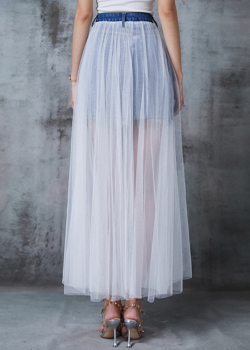 White Wear on Both Sides Tulle Holiday Skirts Summer