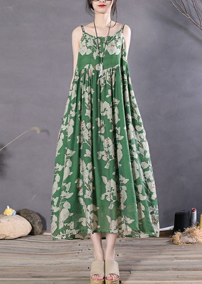 Red Geometry Wrinkled Spaghetti Strap Long Dress Sleeveless