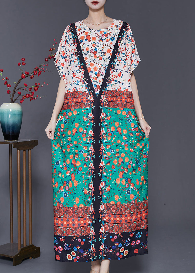 Colorblock Oversized Print Cotton Dress Summer