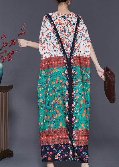Colorblock Oversized Print Cotton Dress Summer