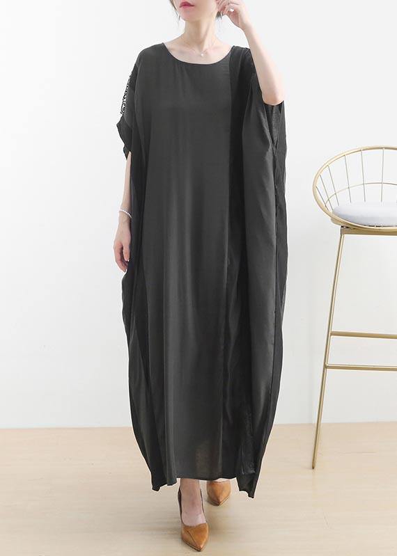 Grey Patchwork Summer Cotton Dress