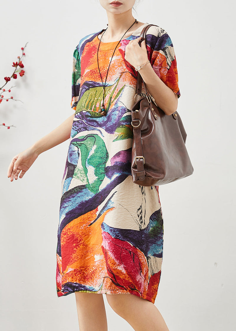 Oversized Original Design Print Cotton Dresses Summer