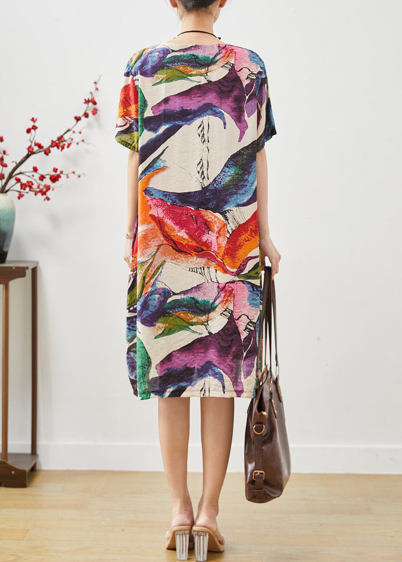 Oversized Original Design Print Cotton Dresses Summer