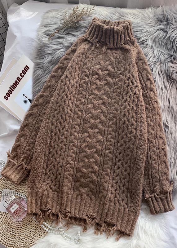 Christmas High Neck Sweater Thick Weather Quotes Cable Tunic Sweater Dresses