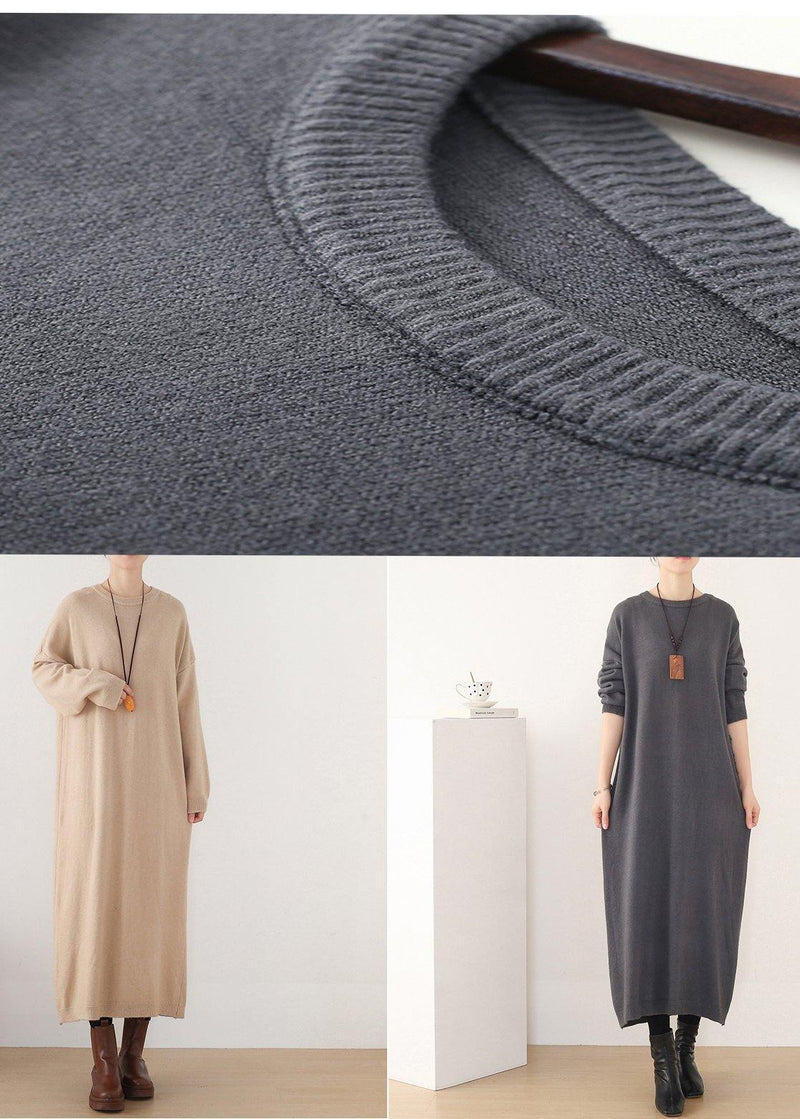 Christmas Warm Sweater O Neckweather Diy Nude Oversized Knit Dresses