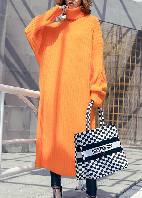 Chunky Orange Sweater Weather High Neck Tejidos Fall Knitwear
