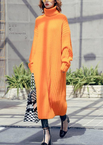 Chunky Orange Sweater Weather High Neck Tejidos Fall Knitwear