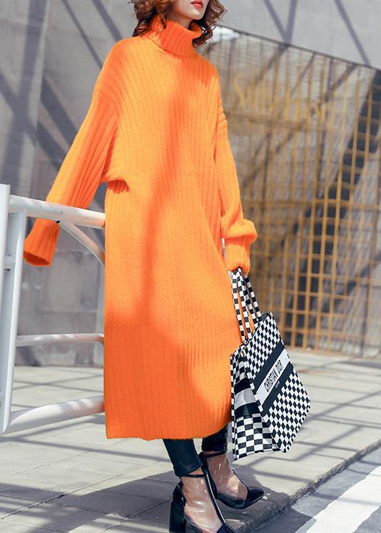 Chunky Orange Sweater Weather High Neck Tejidos Fall Knitwear
