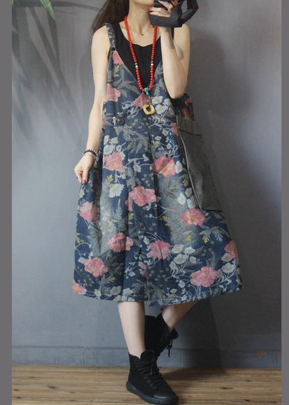 Classy Black Patchwork Print Asymmetrical Design Dresses Summer