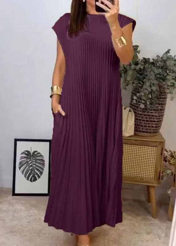 Classy Black Patchwork Vacation Maxi Dresses Short Sleeve