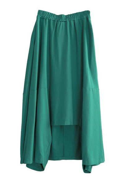 Classy Green Ideas Elastic Waist Asymmetric Pants