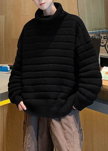 Coffee Knit Pullover Sweaters Turtleneck Winter