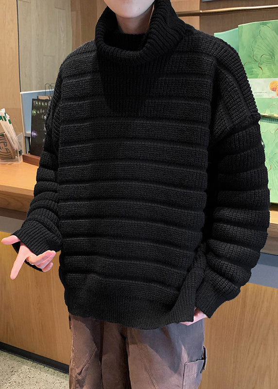 Coffee Knit Pullover Sweaters Turtleneck Winter