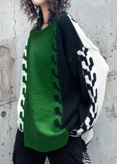 Comfy Winter Patchwork Color Sweaters Clothing Asymmetric Clothes for